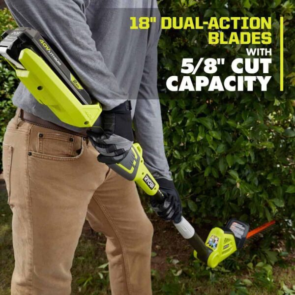 40V 10 in. Cordless Battery Pole Saw and 18 in. Cordless Battery Pole Hedge Trimmer with 2.0 Ah Battery and Charger - Image 7