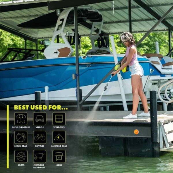 RY121860K ONE+ HP 18-Volt Brushless EZClean 600 PSI 0.7 GPM Cordless Electric Power Cleaner w/ 4.0Ah Battery, Charger, Accessories - Image 6