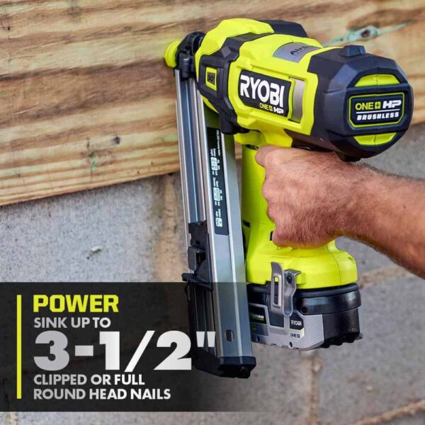 PBL350KN ONE+ HP 18V Brushless Cordless AirStrike 30?? Framing Nailer Kit with 4.0 Ah HIGH PERFORMANCE Battery and Charger - Image 6