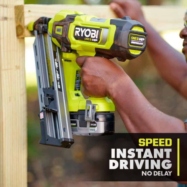 PBL350KN ONE+ HP 18V Brushless Cordless AirStrike 30?? Framing Nailer Kit with 4.0 Ah HIGH PERFORMANCE Battery and Charger - Image 4