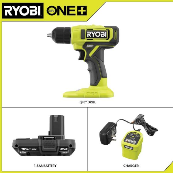 ONE+ PCL201K1 18V Cordless 3/8 in. Drill/Driver Kit with 1.5 Ah Battery and Charger - Image 6