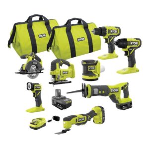 PCL1800K3N ONE+ 18V 8-Tool Combo Kit with (1) 1.5 Ah Battery and (2) 4.0 Ah Batteries and Charger