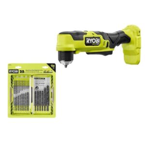 PSBRA02B-A972501 ONE+ HP 18V Brushless Cordless Compact 3/8 in. Right Angle Drill (Tool Only) w/ 25-Piece Black Oxide Drill Bit Set