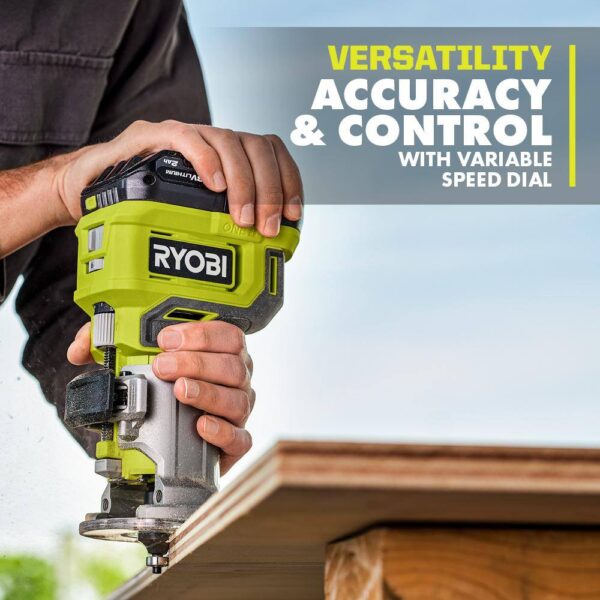 ONE+ PCL424B 18V Cordless Compact Fixed Base Router (Tool Only) - Image 8