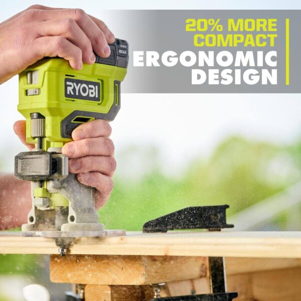 ONE+ PCL424B 18V Cordless Compact Fixed Base Router (Tool Only) - Image 7