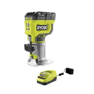 ONE+ 18V Compact Router Kit with 2.0 Ah Battery, Charger, and 6.0 Ah HIGH PERFORMANCE Battery (2-Pack)