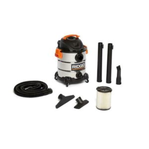 WD1060 10 Gal. 6.0-Peak HP Stainless Steel Wet/Dry Shop Vacuum with Filter, Hose and Accessories