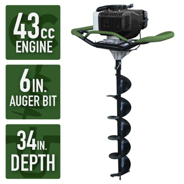 Sportsman 807233 Earth Series 43cc 6 in. Gas Powered Auger - Image 2