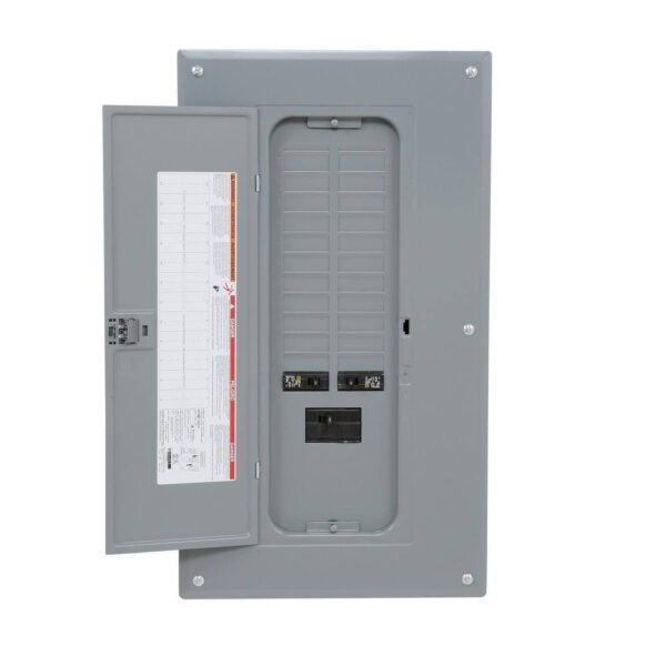 Square D HOM2448M100PCVP Homeline 100 Amp 24-Space 48-Circuit Indoor Main Breaker Plug-On Neutral Load Center with Cover(HOM2448M100PCVP) - Image 3