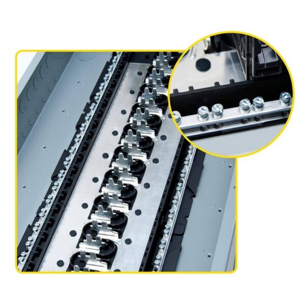 Square D HOM2448M100PCVP Homeline 100 Amp 24-Space 48-Circuit Indoor Main Breaker Plug-On Neutral Load Center with Cover(HOM2448M100PCVP) - Image 8