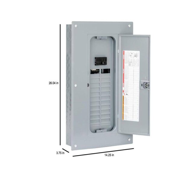 Square D HOM2448M100PCVP Homeline 100 Amp 24-Space 48-Circuit Indoor Main Breaker Plug-On Neutral Load Center with Cover(HOM2448M100PCVP) - Image 11