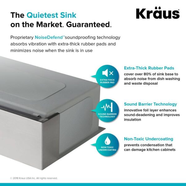 KRAUS Standart PRO Farmhouse/Apron-Front Stainless Steel 33 in. Single Bowl Kitchen Sink - Image 8