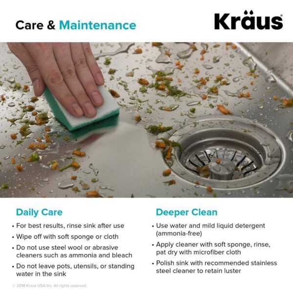 KRAUS Standart PRO Farmhouse/Apron-Front Stainless Steel 33 in. Single Bowl Kitchen Sink - Image 14