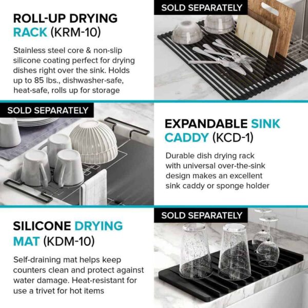 KRAUS KHU100-30 Standart PRO 30 in. Undermount Single Bowl 16 Gauge Stainless Steel Kitchen Sink with Accessories - Image 13