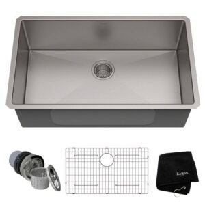 KRAUS Standart PRO 32in. 16 Gauge Undermount Single Bowl Stainless Steel Kitchen Sink
