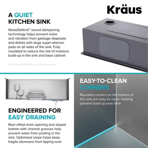 KRAUS Kore Workstation 27 in. 16-Gauge Undermount Single Bowl Stainless Steel Kitchen Sink with Accessories - Image 11