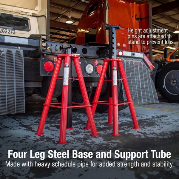 1410 10-Ton High Height Pin Type Jack Stands (Pair) - Image 5