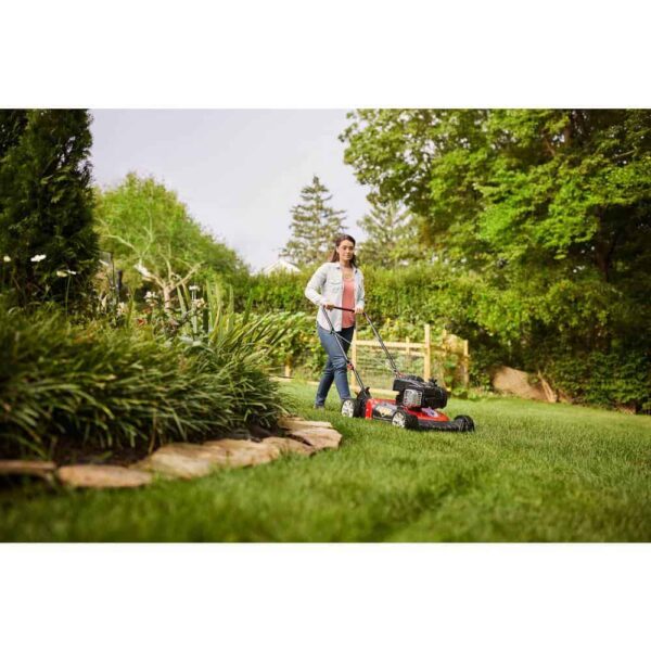 Troy-Bilt TB105B 21 in. 140 cc Briggs and Stratton Gas Walk Behind Push Lawn Mower with Mulching Kit Included - Image 8