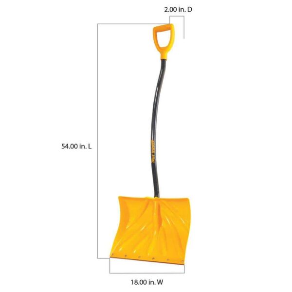 True Temper 37.4 in. Metal Handle Plastic Blade Ergonomic Mountain Mover Snow Shovel (Pack of 2) - Image 6