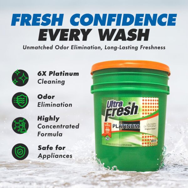 5 Gal Laundry Detergent, Up to 640 Loads, Original Green - Image 2