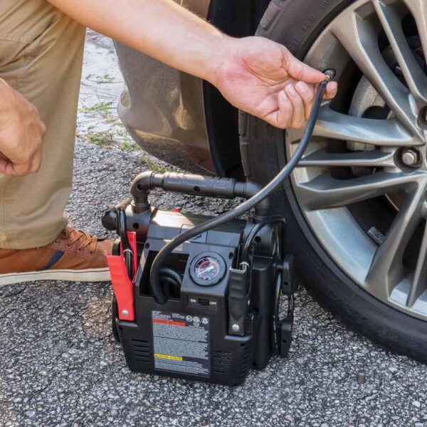 VECTOR 800 Peak Amp Automotive Jump Starter, Portable Power – Triple 15W USB Ports, 120 PSI Air Compressor - Image 8