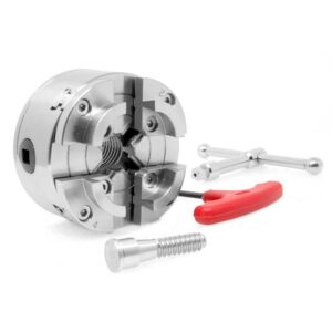 LA4374 3.75 in. 4-Jaw Self-Centering Lathe Chuck Set with 1 in. x 8TPI Thread