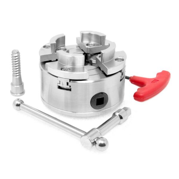 LA4374 3.75 in. 4-Jaw Self-Centering Lathe Chuck Set with 1 in. x 8TPI Thread - Image 2
