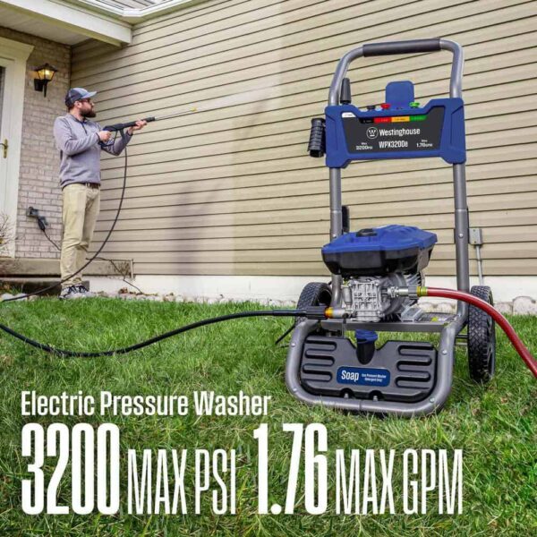 Westinghouse 3200 PSI 1.76 GPM 13 Amp Cold Water Electric Powered Pressure Washer with Turbo Nozzle and 5 Quick Connect Tips - Image 11