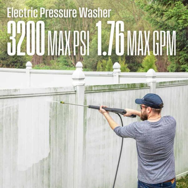 Westinghouse 3200 PSI 1.76 GPM 13 Amp Cold Water Electric Powered Pressure Washer with Turbo Nozzle and 5 Quick Connect Tips - Image 9