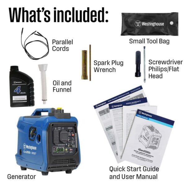 Westinghouse iGen2550c 2,550-Watt Gas Powered Portable Inverter Generator with Recoil Start, Quiet Technology, LED Data Center - Image 8