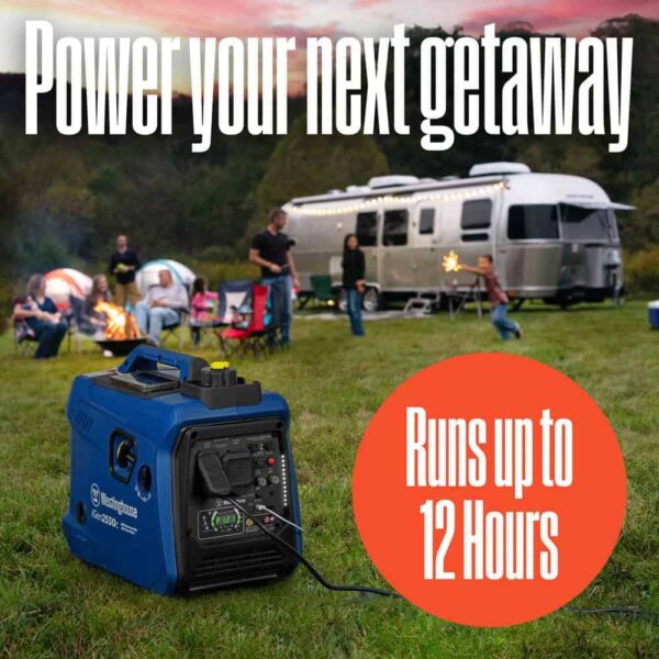 Westinghouse iGen2550c 2,550-Watt Gas Powered Portable Inverter Generator with Recoil Start, Quiet Technology, LED Data Center - Image 6