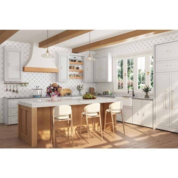 DEERVALLEY DV-1K0067 White Fireclay 33 in. Single Bowl Farmhouse Apron Workstation Kitchen Sink with Accessories - Image 14
