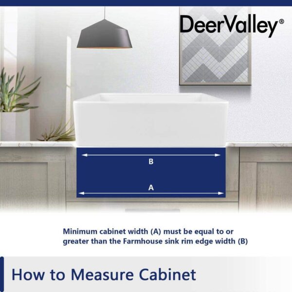 DEERVALLEY DV-1K0067 White Fireclay 33 in. Single Bowl Farmhouse Apron Workstation Kitchen Sink with Accessories - Image 11