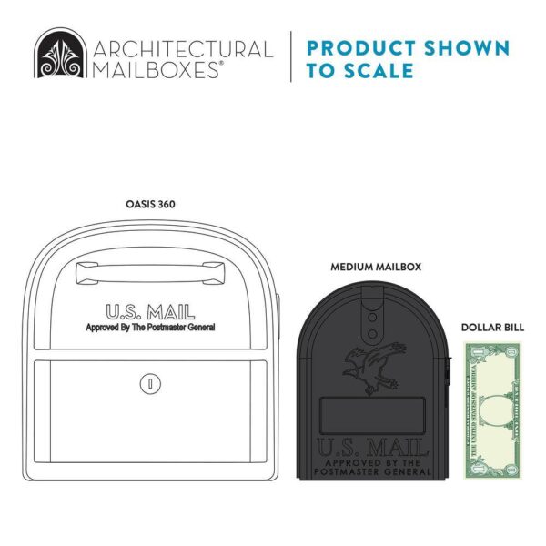 Mailboxes 6300W-10 Oasis 360 White, Large, Steel, Locking Parcel Mailbox with 2-Access Doors - Image 3