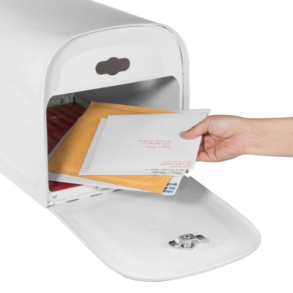 Mailboxes 6300W-10 Oasis 360 White, Large, Steel, Locking Parcel Mailbox with 2-Access Doors - Image 11