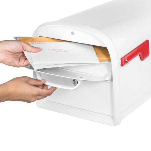 Mailboxes 6300W-10 Oasis 360 White, Large, Steel, Locking Parcel Mailbox with 2-Access Doors - Image 8