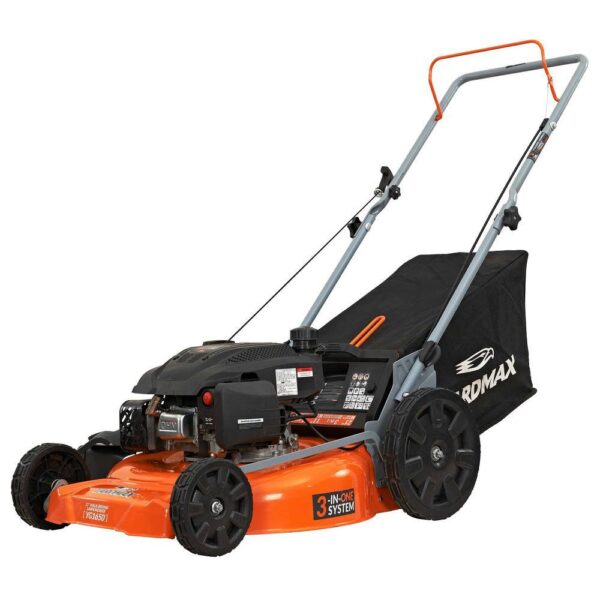 YARDMAX YG1650 21 in. 170cc 3-in-1 Gas Walk Behind Push Lawn Mower with High Rear Wheels - Image 7