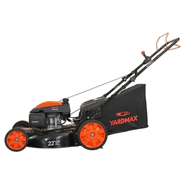 YARDMAX YG2860 22 in. 201 cc SELECT PACE 6 Speed CVT High Wheel FWD 3-in-1 Gas Walk Behind Self Propelled Lawn Mower - Image 5