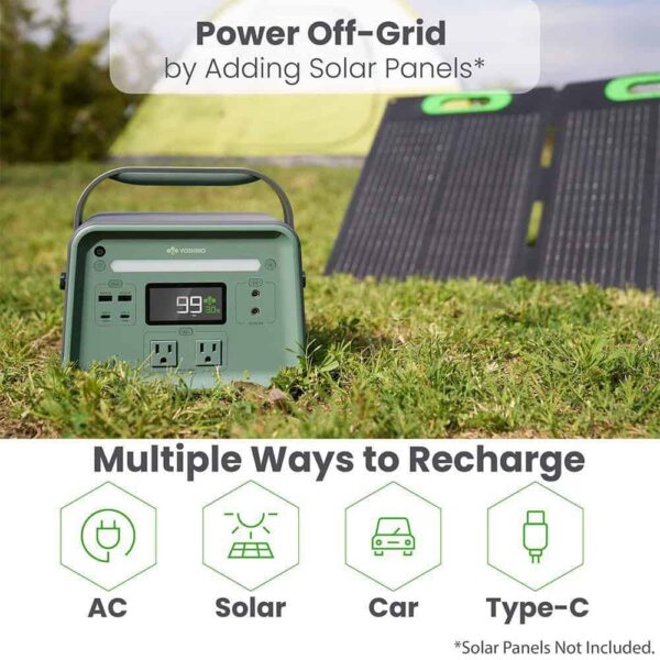 YOSHINO B330 SST Solid-State Portable Power Station, 330W /480W Peak, Push-Button Start Battery Generator - Image 3
