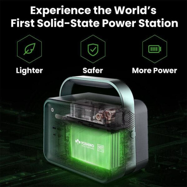 YOSHINO B330 SST Solid-State Portable Power Station, 330W /480W Peak, Push-Button Start Battery Generator - Image 4