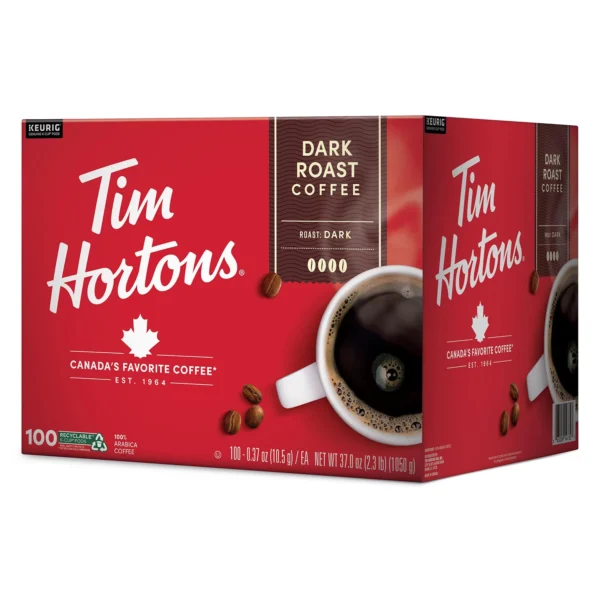 Tim Hortons Premium Dark Coffee, Dark Roast (100 ct.) - Image 5