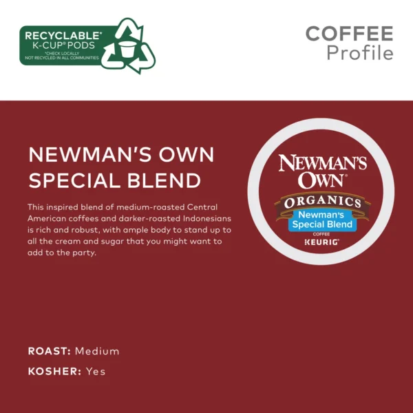 Newman s Own Organics Coffee K-Cup Pods, Special Blend (100 ct.) - Image 3