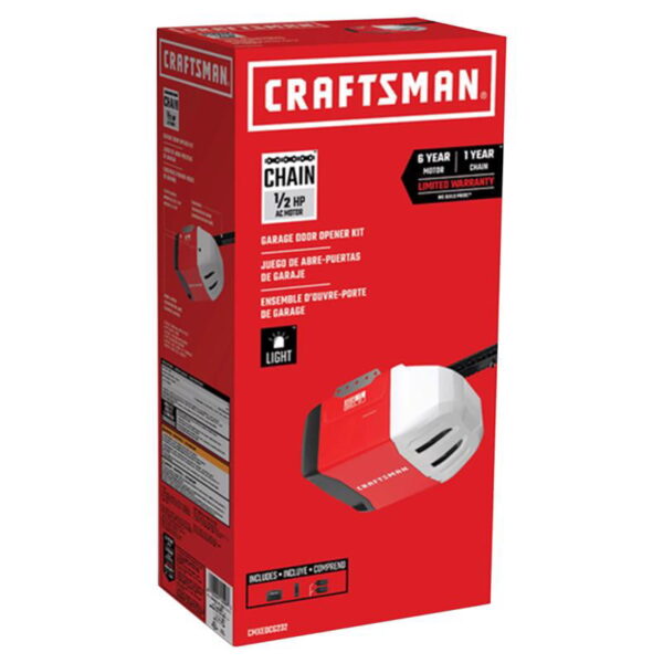 5035742 Craftsman 1 by 2 HP Chain Drive Garage Door Opener - Image 2