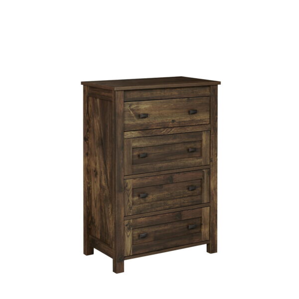 Woven Paths Scandi Farmhouse 4 Drawer Dresser, Rustic - Image 5