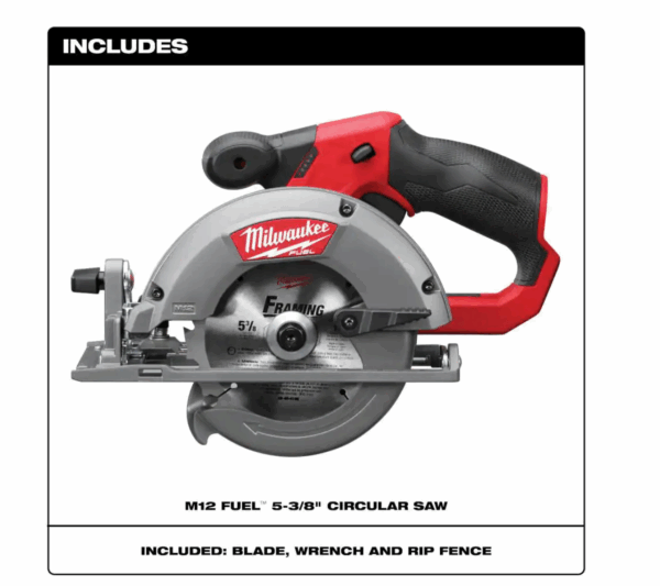 2530-20 M12  12-Volt Lithium-Ion Brushless Cordless 5-3/8 in. Circular Saw (Tool-Only) w/ 16T Carbide-Tipped Metal Saw Blade - Image 2