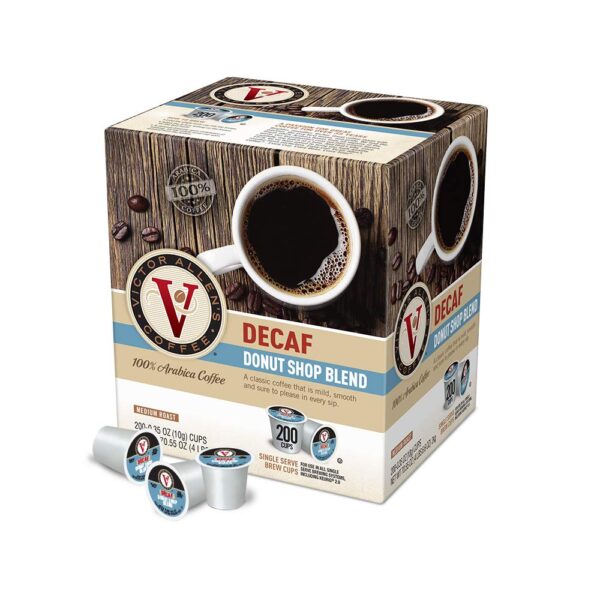 Victor Allen s Coffee Decaf Donut Shop Blend, Medium Roast, 200 Count, Single Serve Coffee Pods for Keurig K-Cup Brewers - Image 2