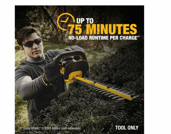 DCHT820B 20V MAX Cordless Battery Powered Hedge Trimmer (Tool Only) - Image 2