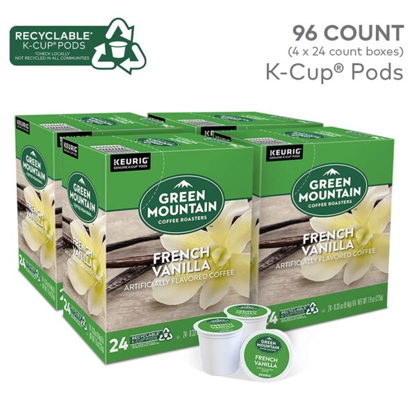 Green Mountain Coffee Roasters French Vanilla, Single-Serve Keurig K-Cup Pods, Flavored Light Roast Coffee Pods, 96 Count - Image 2