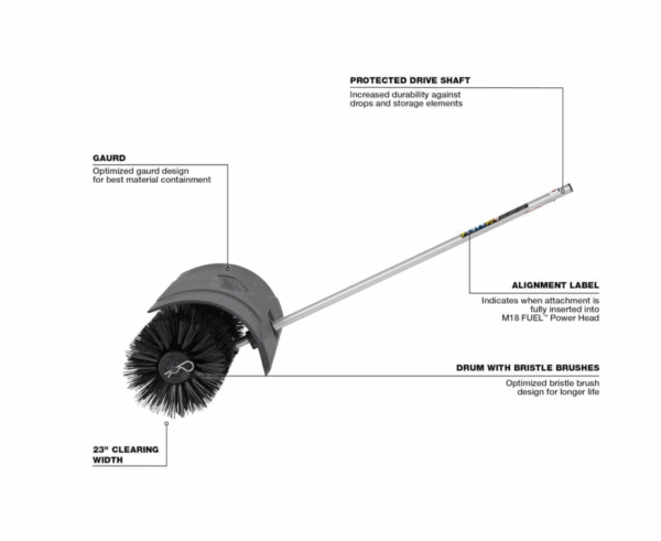 49-16-2741 M18 FUEL QUIK-LOK Bristle Brush Attachment - Image 2
