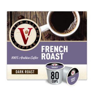 Victor Allen Coffee, French Roast Single Serve K-cup, 80 Count, 28.22 oz (Compatible with 2.0 Keurig Brewers)